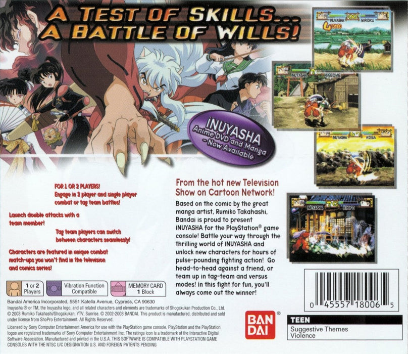 Inuyasha: A Feudal Fairy Tale – PlayStation 1 (PS1) - for just $0! 