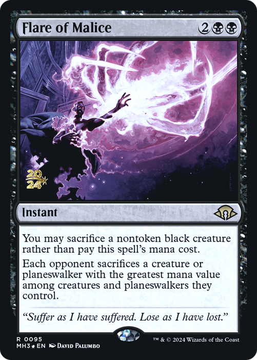 Flare of Malice (PRE-095) - Modern Horizons 3 Promos Foil - for just $1.09! 