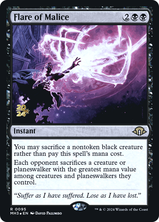 Flare of Malice (PRE-095) - Modern Horizons 3 Promos Foil - for just $1.38! 