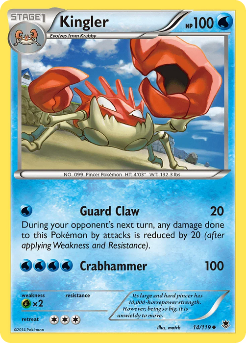 Kingler (14/119) [XY: Phantom Forces] - for just $0.20! 