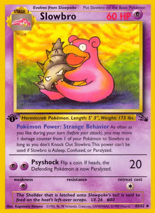 Slowbro (43/62) [Fossil 1st Edition] - for just $1.40! 