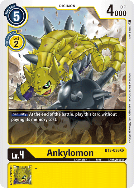 Ankylomon [BT3-036] [Release Special Booster Ver.1.5] - Just $0.09! Shop now at Retro Gaming of Denver