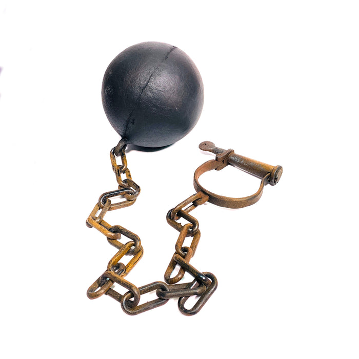 Foam Rubber Ball with Plastic Chain & Prop Leg Iron - Action Prop - for just $90! 