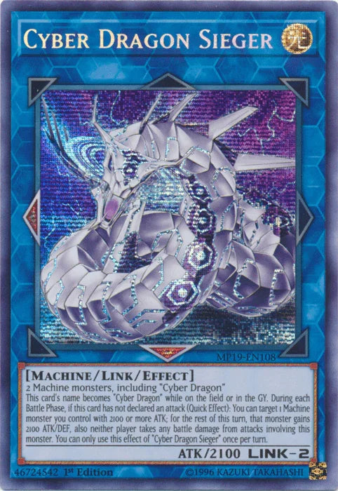Cyber Dragon Sieger [MP19-EN108] Prismatic Secret Rare - for just $1.80! 
