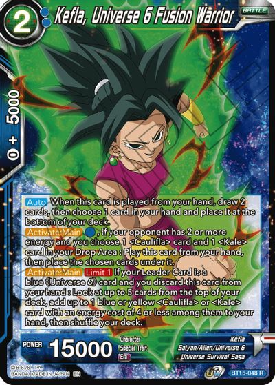 Kefla, Universe 6 Fusion Warrior (BT15-048) [Saiyan Showdown] - for just $0.15! 
