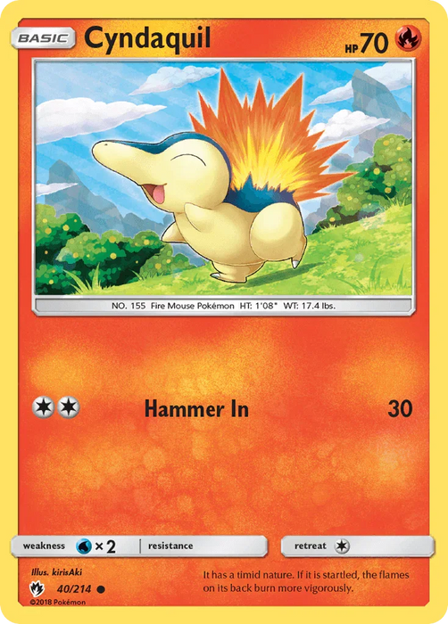 Cyndaquil (40/214) [Sun & Moon: Lost Thunder] - for just $0.15! 
