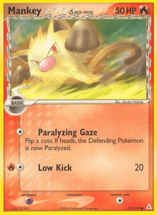 Mankey (70/110) (Delta Species) [EX: Holon Phantoms] - for just $0.25! 