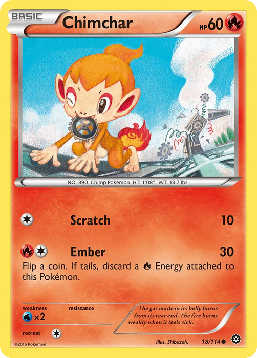 Chimchar (18/114) [XY: Steam Siege] - for just $0.10! 