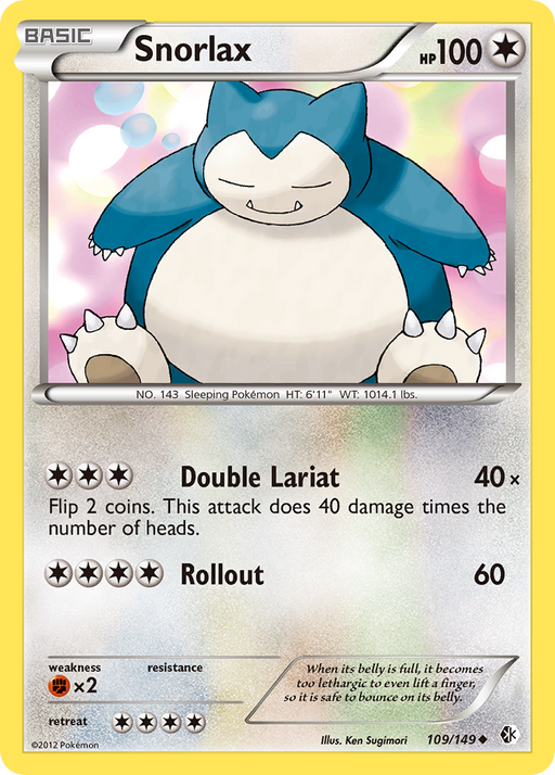 Snorlax (109/149) [Black & White: Boundaries Crossed] - Just $0.35! Shop now at Retro Gaming of Denver