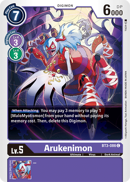 Arukenimon [BT3-086] [Release Special Booster Ver.1.5] - Just $0.09! Shop now at Retro Gaming of Denver