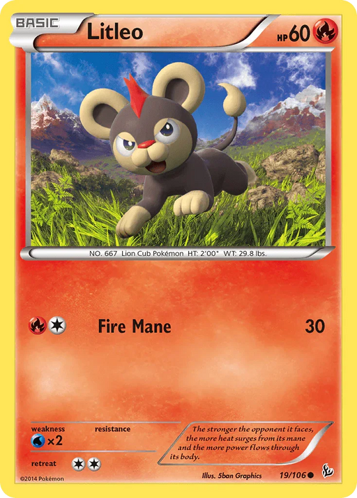 Litleo (19/106) [XY: Flashfire] - for just $0.15! 