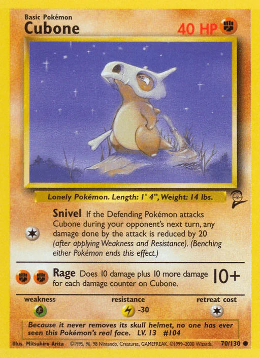 Cubone (70/130) [Base Set 2] - for just $0.45! 