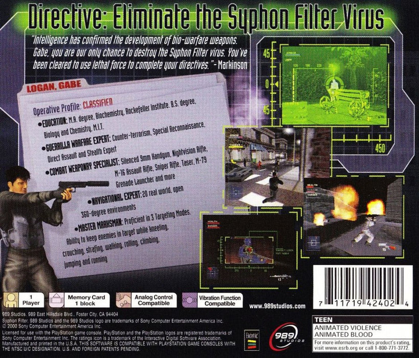 Syphon Filter [Greatest Hits] – PlayStation 1 (PS1) - for just $0! 