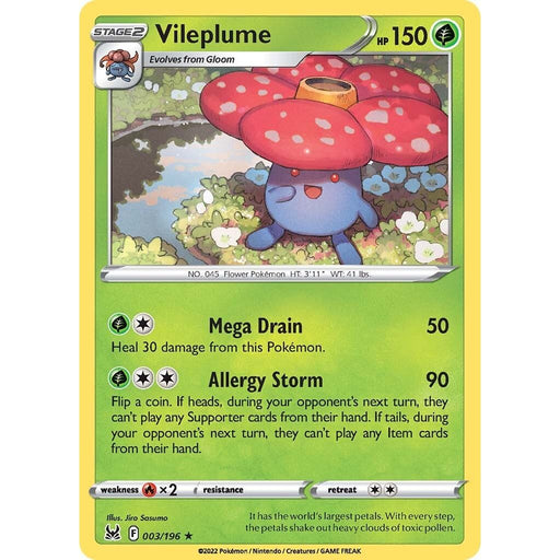 Vileplume (003/196) [Sword & Shield: Lost Origin] - Just $0.05! Shop now at Retro Gaming of Denver