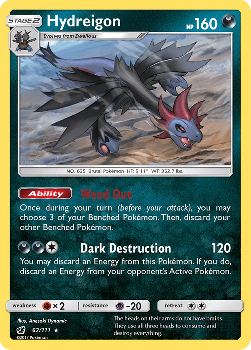 Hydreigon (62/111) [Sun & Moon: Crimson Invasion] - for just $0.15! 
