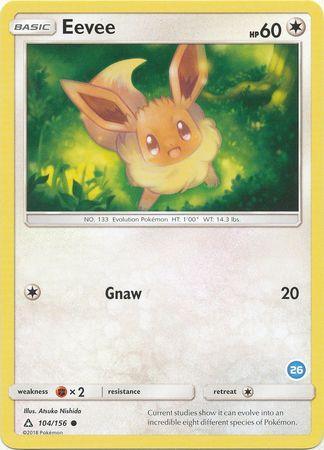 Eevee (104/156) (Deck Exclusive #26) [Sun & Moon: Trainer Kit - Alolan Ninetales] - for just $1.80! 