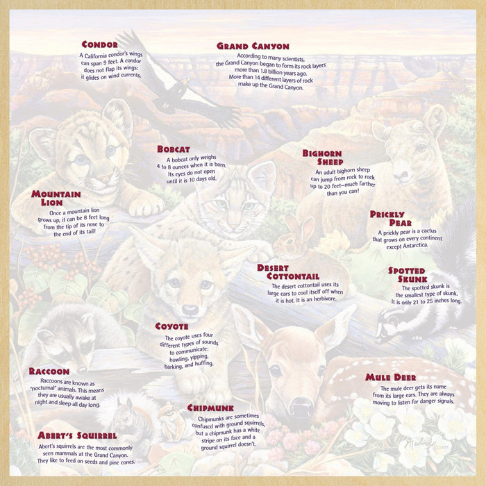 Jr. Ranger - Wildlife of the Grand Canyon 48 Piece Wood Jigsaw Puzzle - for just $14.99! 