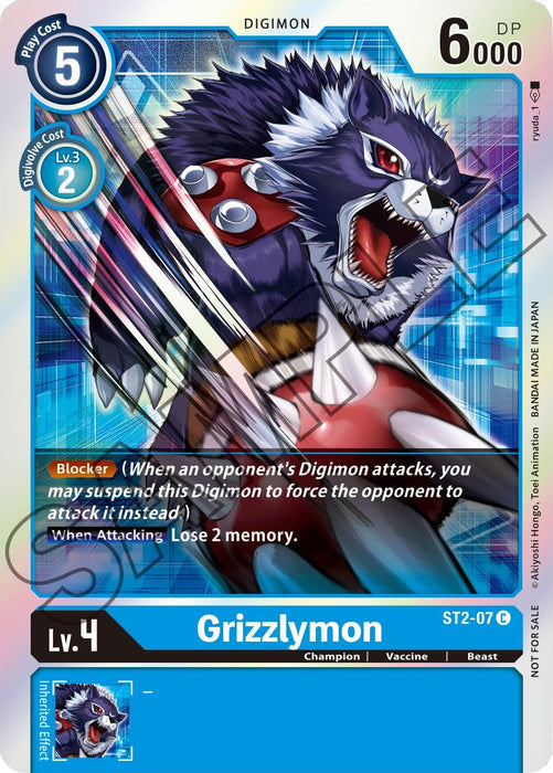 Grizzlymon [ST2-07] (Event Pack 1) [Starter Deck: Cocytus Blue Promos] - Just $0.09! Shop now at Retro Gaming of Denver