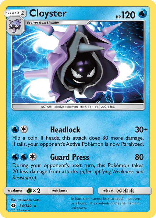 Cloyster (34/149) [Sun & Moon: Base Set] - for just $0.10! 