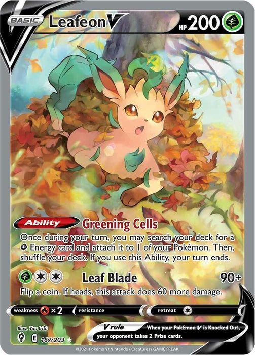 Leafeon V (167/203) [Sword & Shield: Evolving Skies] - for just $58.05! 