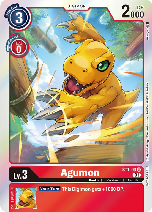 Agumon [ST1-03] (ST-11 Special Entry Pack) [Starter Deck: Gaia Red Promos] - Just $0.30! Shop now at Retro Gaming of Denver