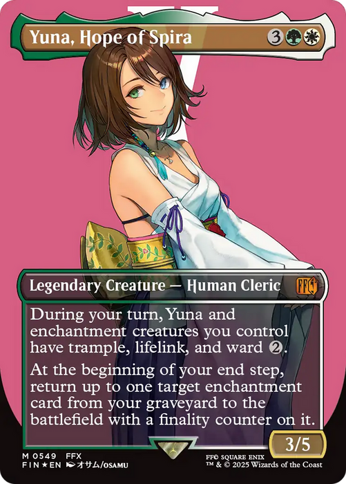 Yuna, Hope of Spira (FIN-549) - FINAL FANTASY (Borderless) Foil - for just $43.05! 
