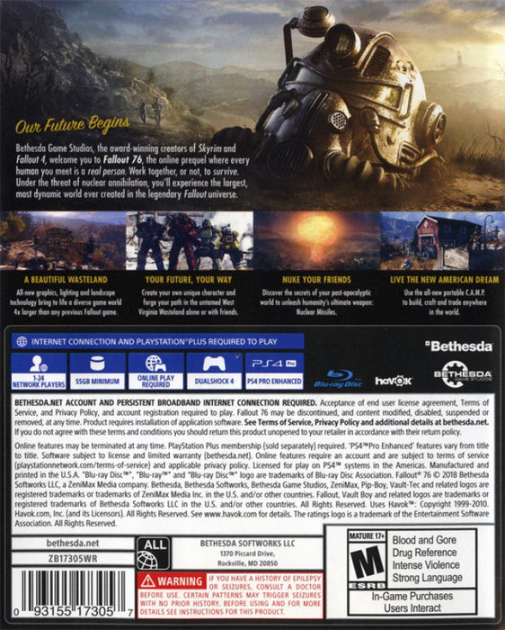 Fallout 76 – PlayStation 4 (PS4) - for just $0! 