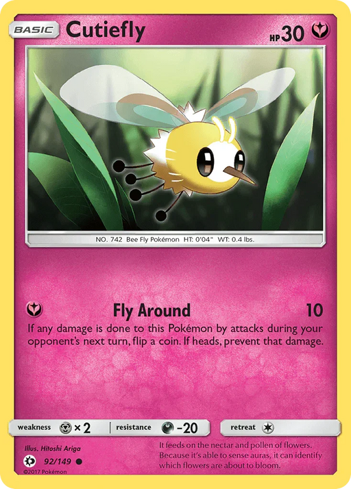 Cutiefly (92/149) [Sun & Moon: Base Set] - for just $0.10! 