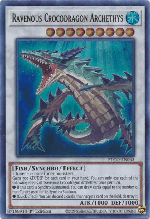 Ravenous Crocodragon Archethys [ETCO-EN043] Ultra Rare - for just $2.75! 