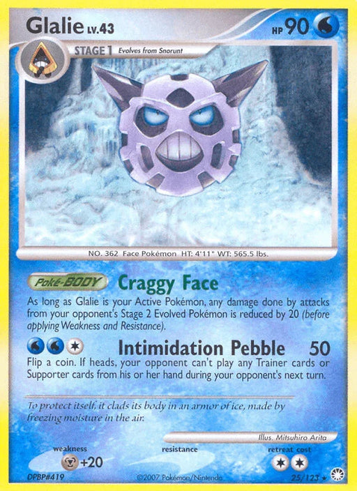 Glalie (25/123) [Diamond & Pearl: Mysterious Treasures] - for just $0.45! 