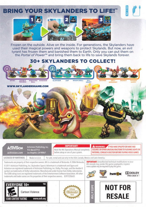 Skylanders: Spyro's Adventure – Nintendo Wii (Wii) - for just $8.99! 