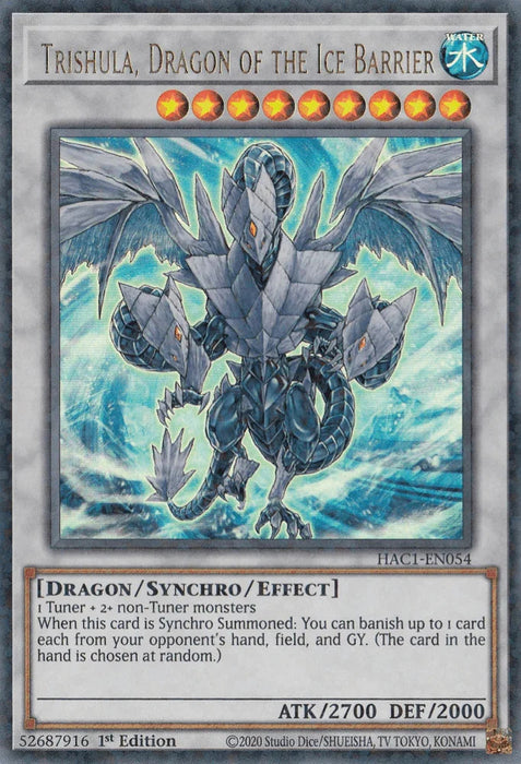 Trishula, Dragon of the Ice Barrier (Duel Terminal) [HAC1-EN054] Parallel Rare - for just $0.15! 