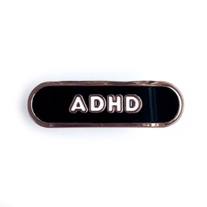 Pride Pals Accessibility Enamel Pin - ADHD (Black) - for just $10! 