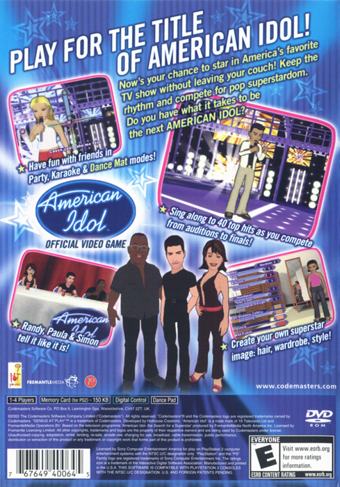 American Idol – PlayStation 2 (PS2) - for just $3.99! 