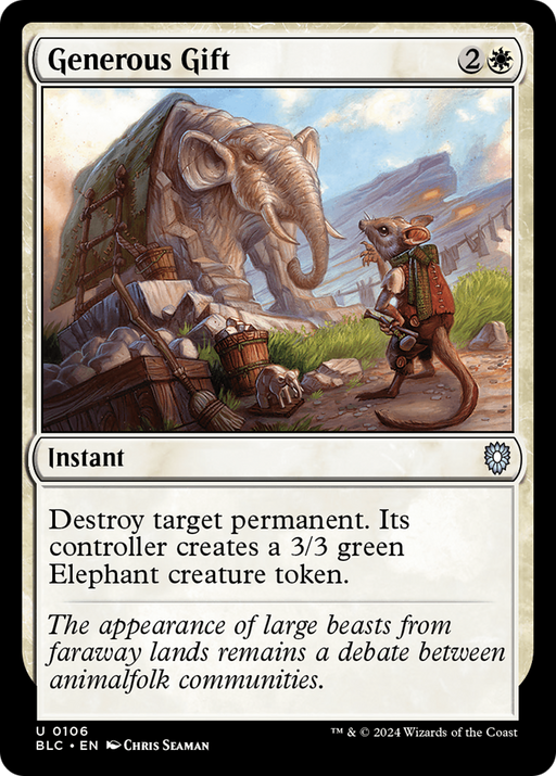 Generous Gift (BLC-106) - Bloomburrow Commander - for just $0.47! 