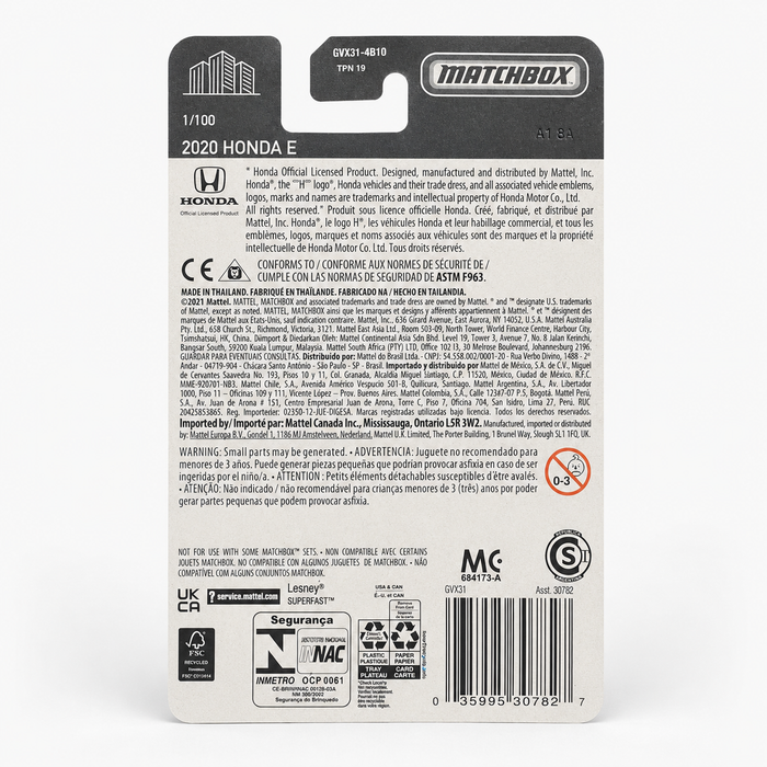 Matchbox 2020 Honda E | Matchbox Series 1/100 - for just $1.99! 