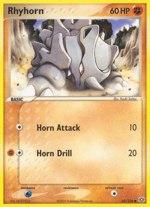 Rhyhorn (62/106) [EX: Emerald] - for just $0.20! 