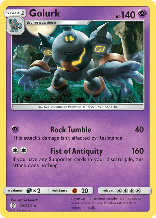 Golurk (90/236) [Sun & Moon: Cosmic Eclipse] - for just $0.15! 