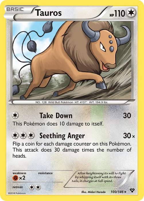 Tauros (100/146) [XY: Base Set] - for just $0.30! 