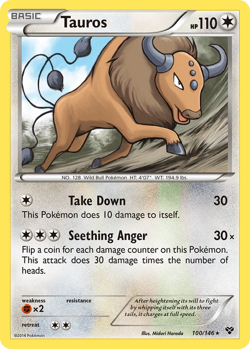 Tauros (100/146) [XY: Base Set] - for just $0.30! 