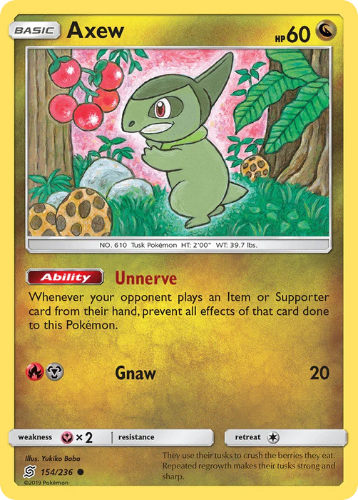 Axew (154/236) [Sun & Moon: Unified Minds] - for just $0.10! 