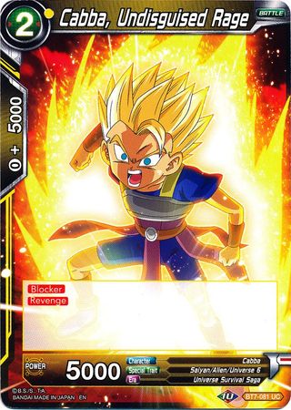 Cabba, Undisguised Rage (BT7-081) [Assault of the Saiyans] - for just $0.10! 