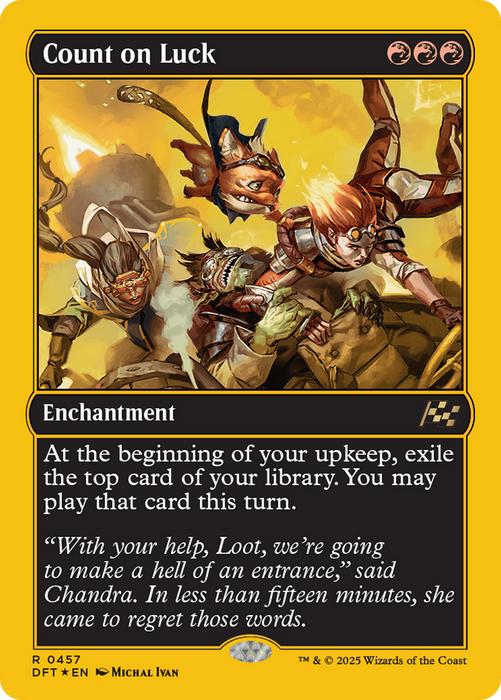 Count on Luck (DFT-457) - Aetherdrift: (enchantment) Foil - for just $1.13! 