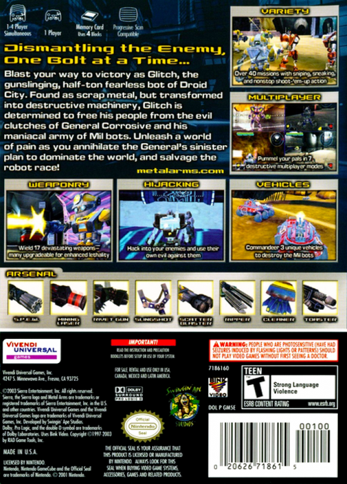 Metal Arms: Glitch in the System – GameCube (GC) - for just $25.99! 