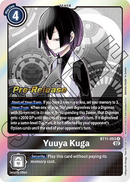 Yuuya Kuga [BT11-093] [Dimensional Phase Pre-Release Promos] - Just $0.70! Shop now at Retro Gaming of Denver