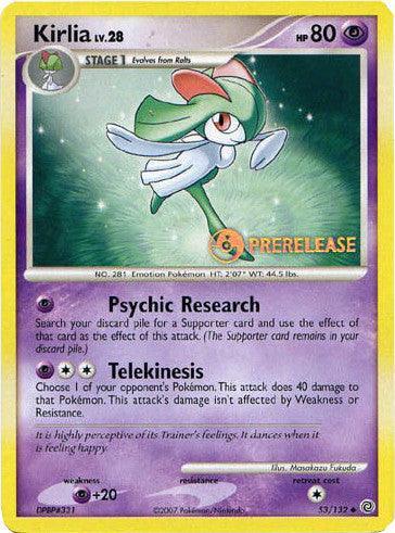 Kirlia (53/132) (Prerelease Promo) [Diamond & Pearl: Black Star Promos] - for just $11.55! 