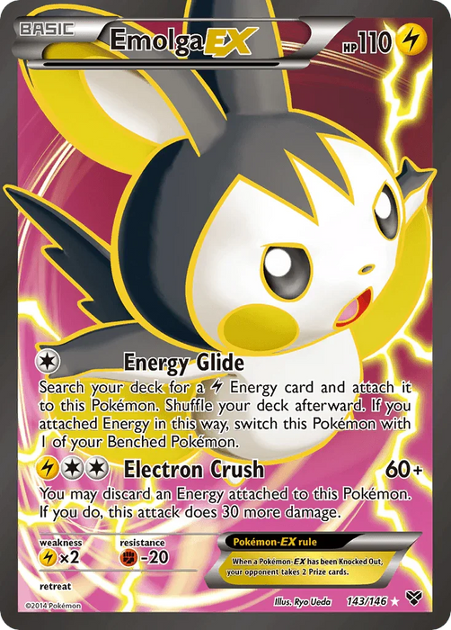 Emolga EX (143/146) [XY: Base Set] - for just $21.40! 