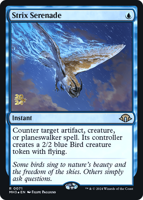 Strix Serenade (PRE-071) - Modern Horizons 3 Promos Foil - for just $2.47! 