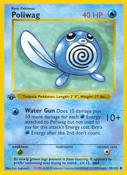 Poliwag (59/102) (Shadowless) [Base Set 1st Edition] - for just $4.80! 