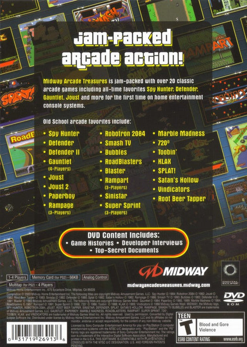 Midway Arcade Treasures – PlayStation 2 (PS2) - for just $9.99! 